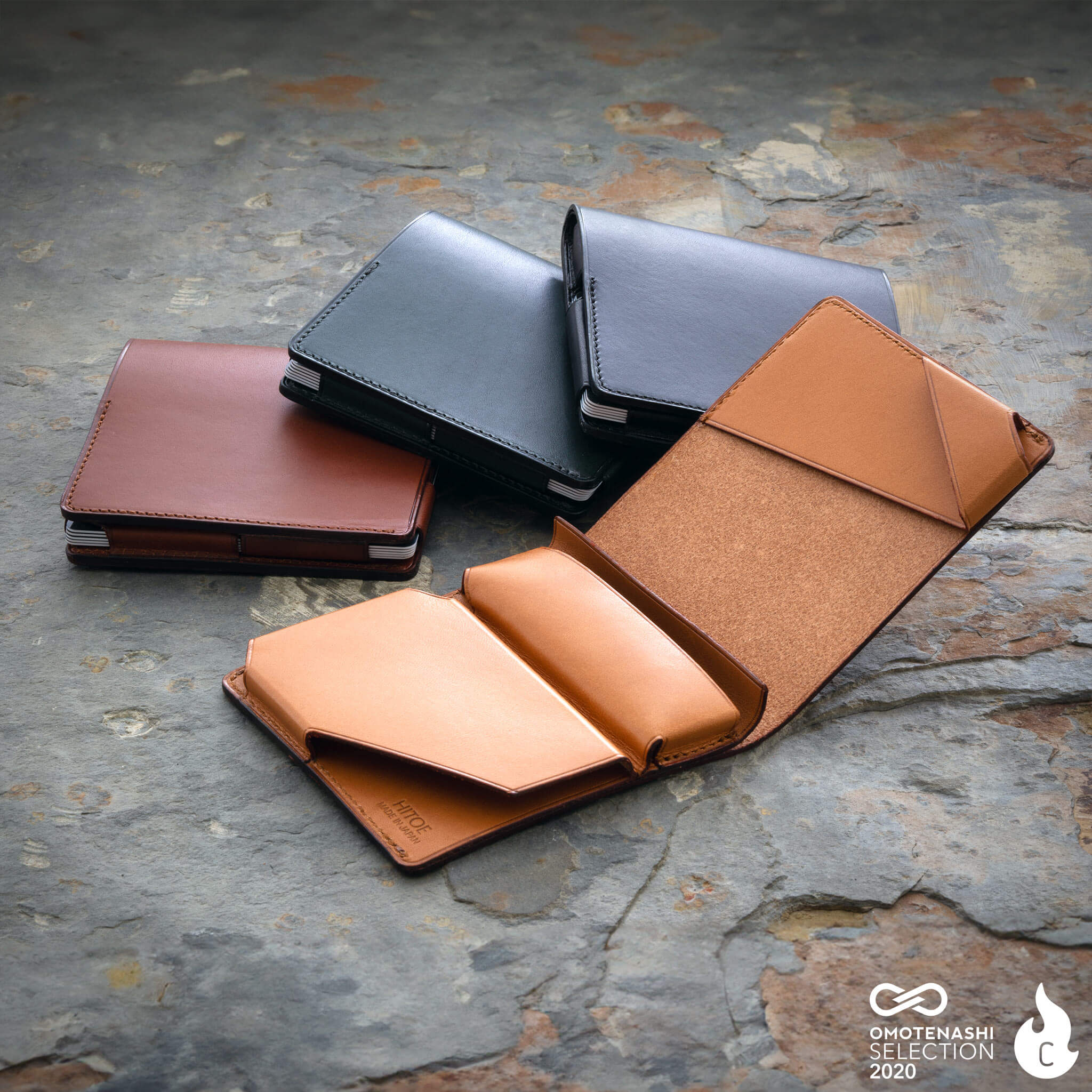 Small thin wallet] Hitoe Fold - minimalist bifold wallet